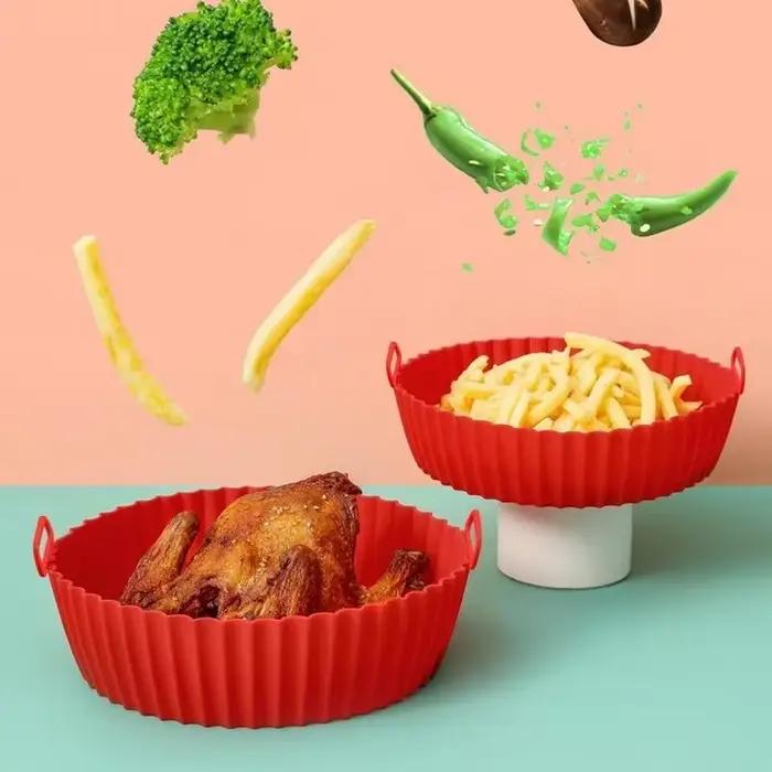 Doublures réutilisables en silicone pour friteuse à air