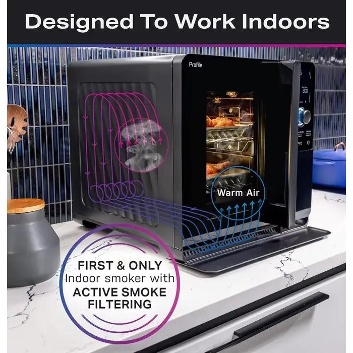 Fumeur de granulés d'intérieur intelligent, avec filtration active de fumée, 5 réglages de contrôle