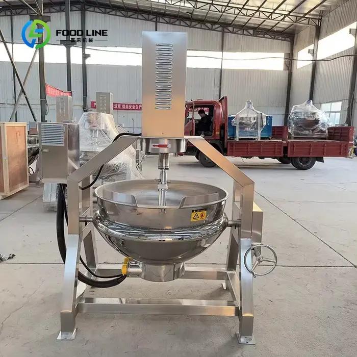 Wok planétaire sur mesure en acier inoxydable de grande taille pour la cuisson du porc et des champi