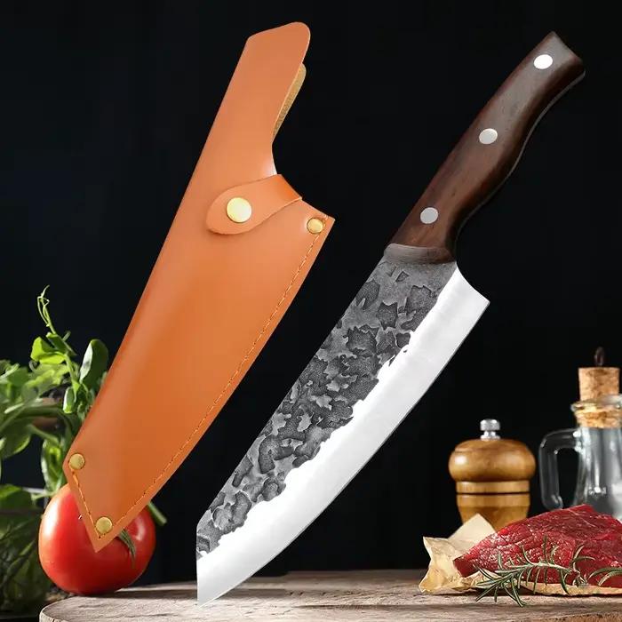 Couperet à viande couteau de cuisine de boucher en acier inoxydable hachage de viande Chef poisson l