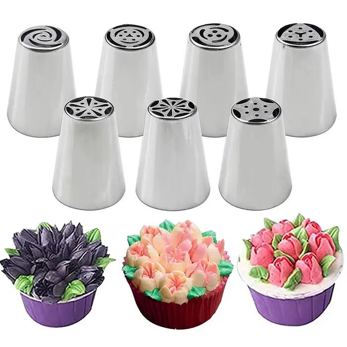 Buses de tuyauterie de glaçage de tulipe russe, acier inoxydable, crème de fleur, pointes dramatique