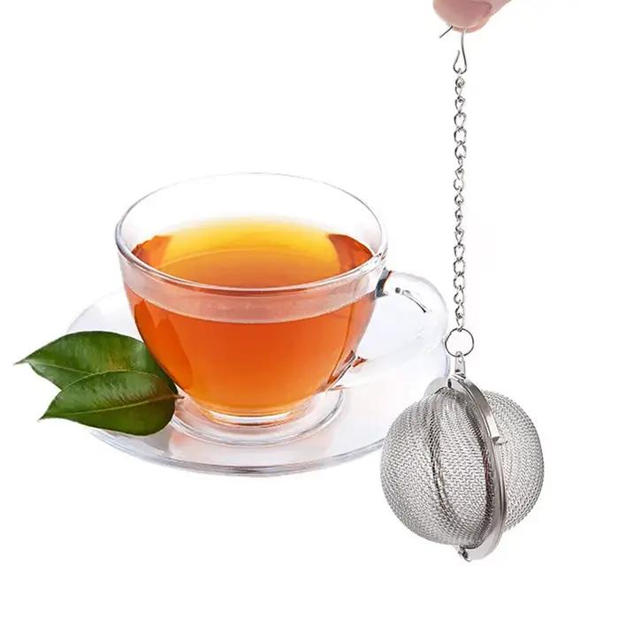 Boule à thé en acier inoxydable, infuseurs à passoire à thé en cuir chevelu, maille extra fine, diff