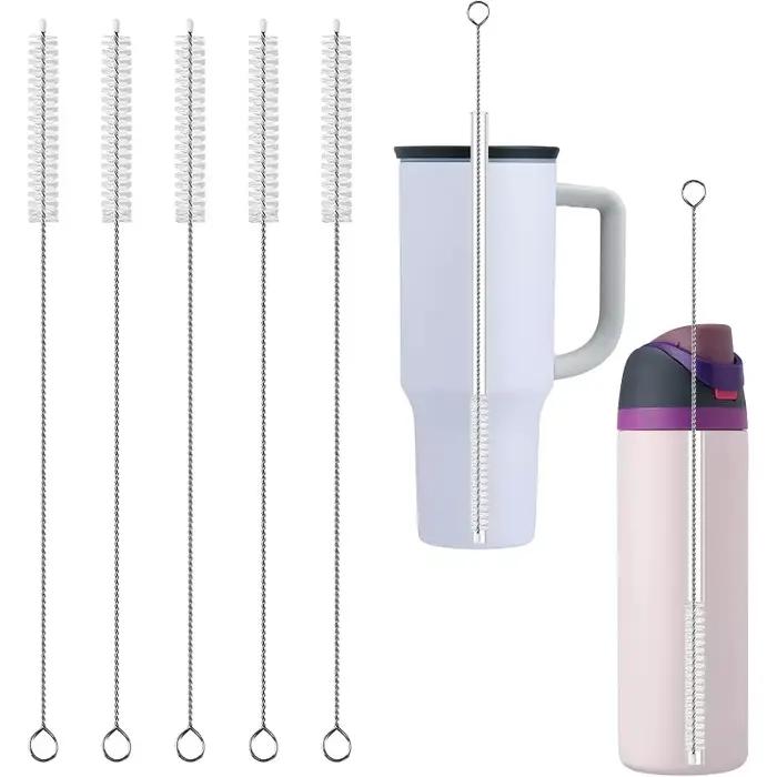 Kit de brosses de nettoyage pour paille à boire, brosse à tube en Nylon et acier inoxydable, brosses