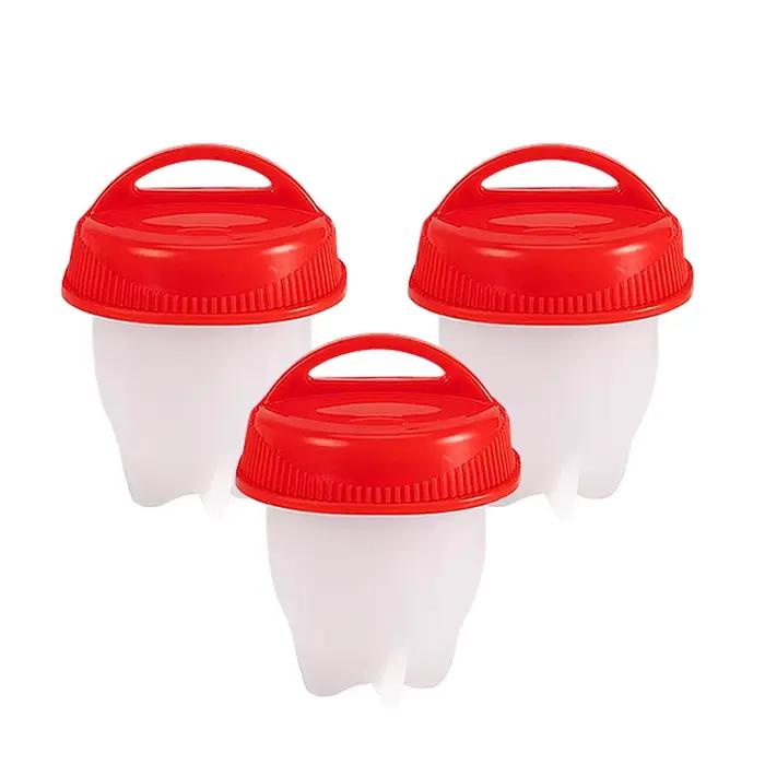 Cuiseur à œufs antiadhésif en Silicone, 3/6 pièces, chaudière à œufs, paquet d'œufs durs, moule, tas