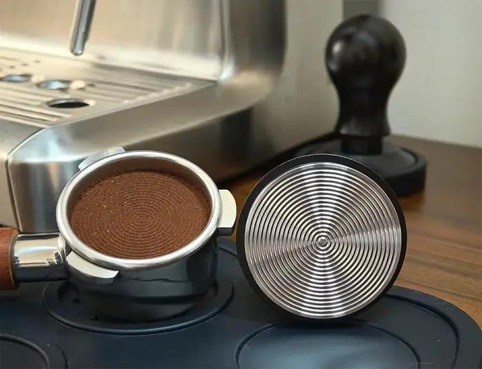 Doseur à café 54mm, Base ondulée, doseur à expresso Barista, doseur à café à ressort avec indication
