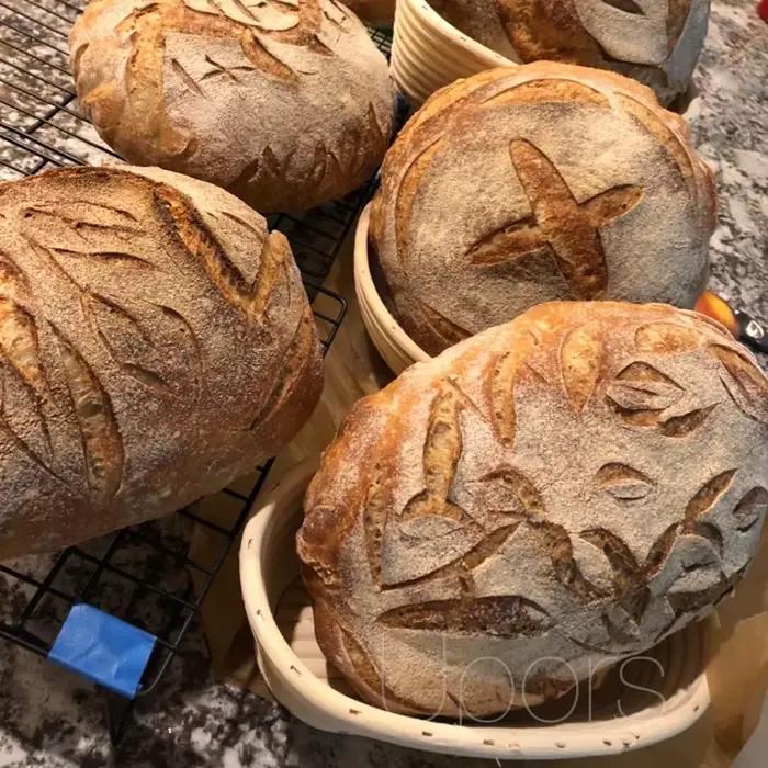 Mir en rotin fait à la main, JxProofing, Fermentation naturelle, Jantes de pâte, Banneton, Filles de