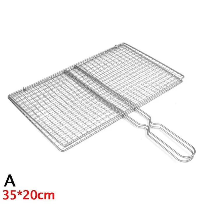 M/L Barbecue grill panier gril BBQ filet Steak viande poisson filet légumes argent fer maille pince