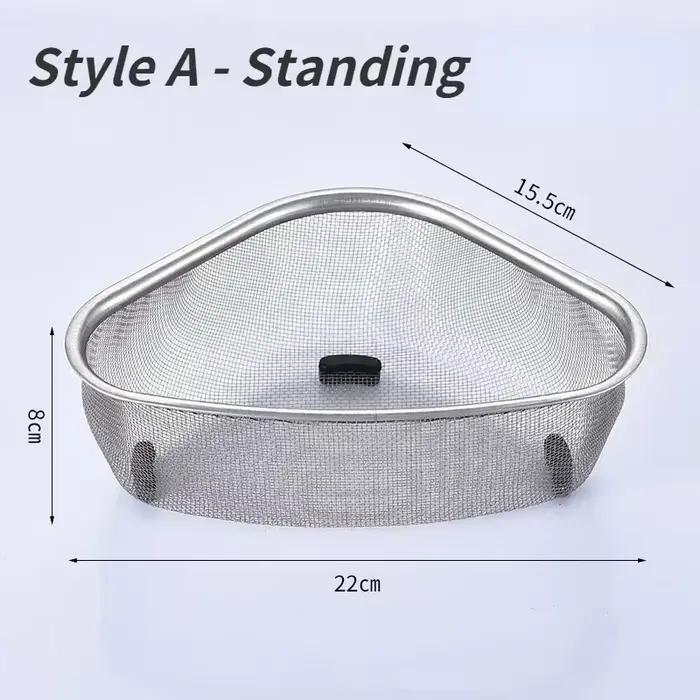 Panier de vidange d'évier de cuisine en acier inoxydable, Triangle pour aliments et légumes, filtre