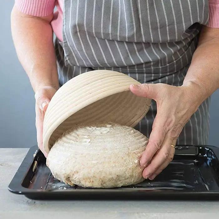 Mir en rotin fait à la main, JxProofing, Fermentation naturelle, Jantes de pâte, Banneton, Filles de
