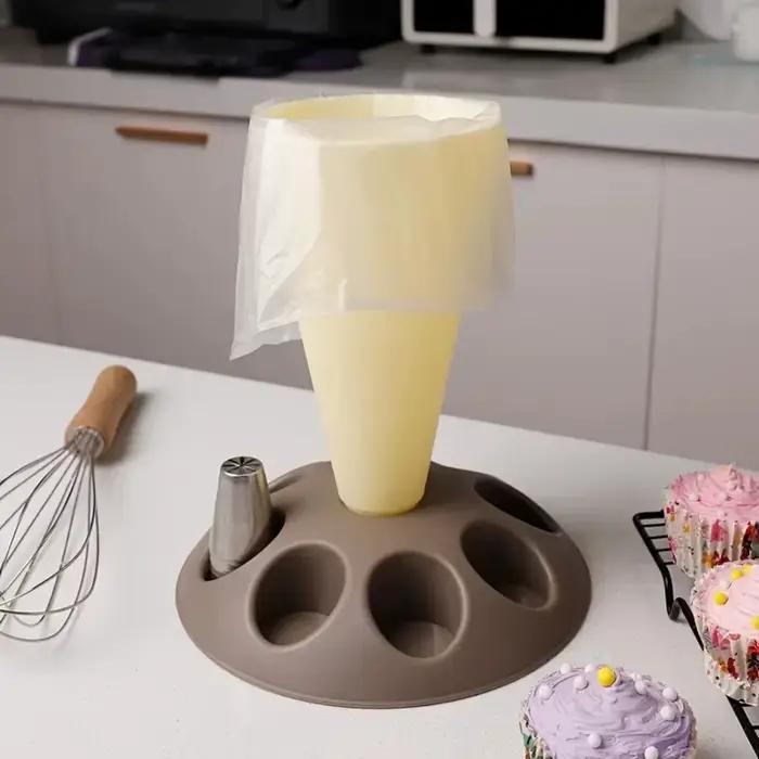 Porte-poche à douille et porte-embouts en plastique avec 8 fentes, accessoires de cuisson, décoratio
