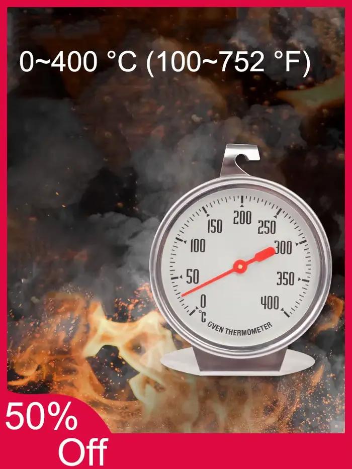 0-400 Celsius nouveau thermomètre de four en acier inoxydable accrocher ou support grand cadran cuis