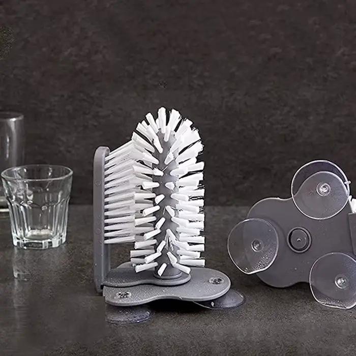 Brosse de nettoyage de bouteille d'eau d'évier, brosse de tasse en verre, nettoyeur de gobelets, for