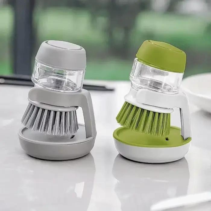 Brosse à vaisselle avec distributeur de savon, multi-usage, brosse à récurer pour la cuisine domesti