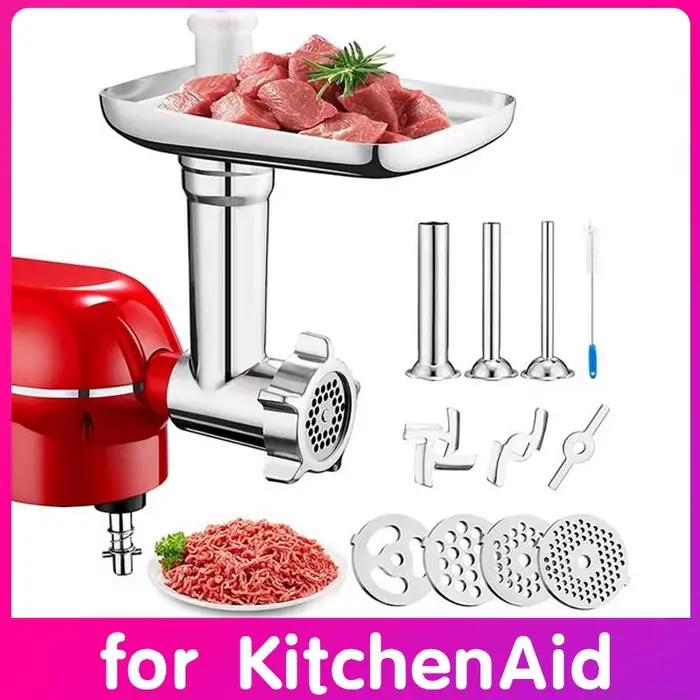 Pour PHISINIC & KitchenAid batteur sur socle hachoir à viande accessoires métal hachoir alimentaire