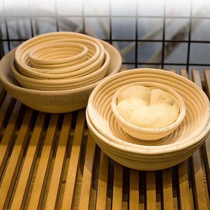 Mir en rotin fait à la main, JxProofing, Fermentation naturelle, Jantes de pâte, Banneton, Filles de
