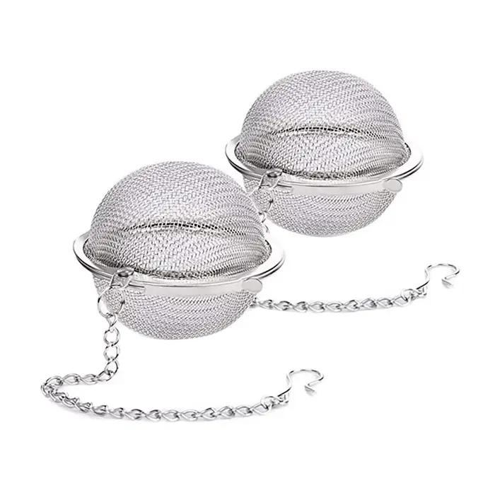Boule à thé en acier inoxydable, infuseurs à passoire à thé en cuir chevelu, maille extra fine, diff