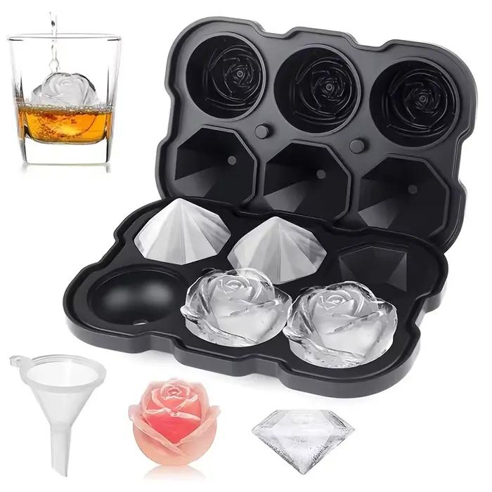 Pistolet Diamond Rose ETC. Moule à glaçons carré en Silicone de qualité alimentaire, plateau de fabr