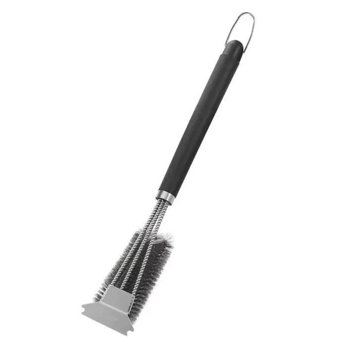 Kit de nettoyage de Barbecue en poils d'acier inoxydable, avec spatule, brosse de nettoyage de gril,