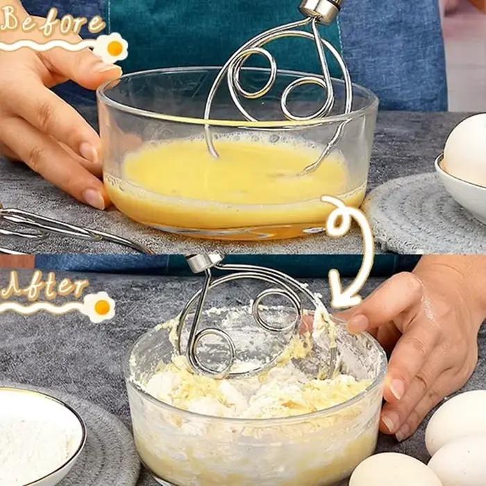 Fouet à pâte mélangeur à pain en acier inoxydable gâteau pâtisserie farines mélangeurs de pâte avec