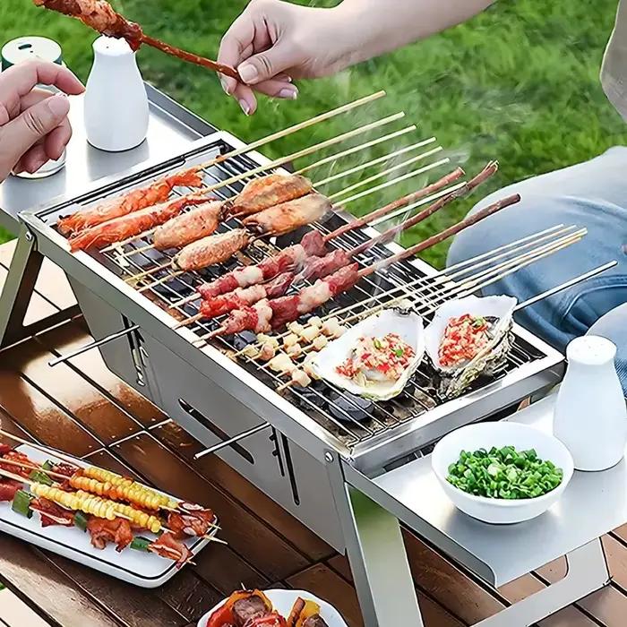 Barbecue portable en acier inoxydable épaissi