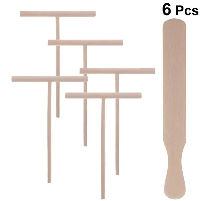 Ustensiles de cuisine professionnels épandeur de crêpes spatules en bois hêtre pour crêpes gaufres pancakes occasions spéciales