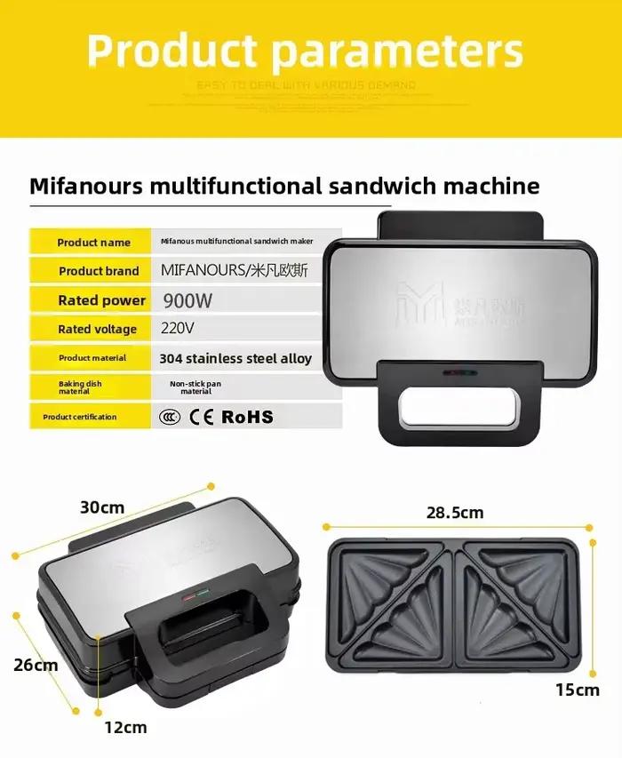 Machine à gaufres multifonctionnelle 220V