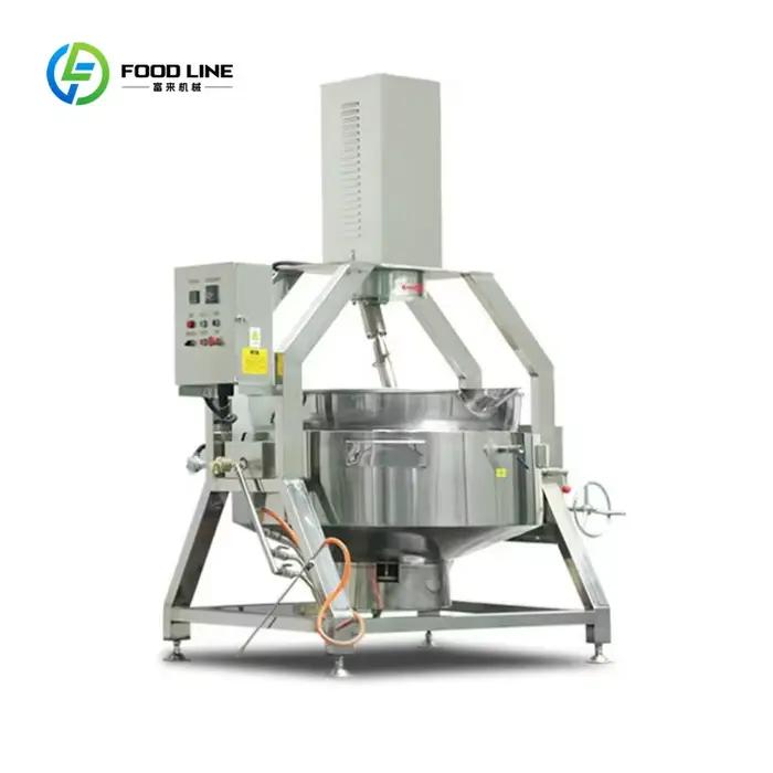 Wok planétaire sur mesure en acier inoxydable de grande taille pour la cuisson du porc et des champignons à la sauce