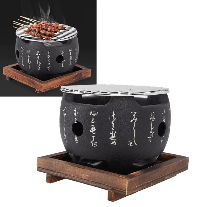 Mini Barbecue Rond Portable de Style Japonais