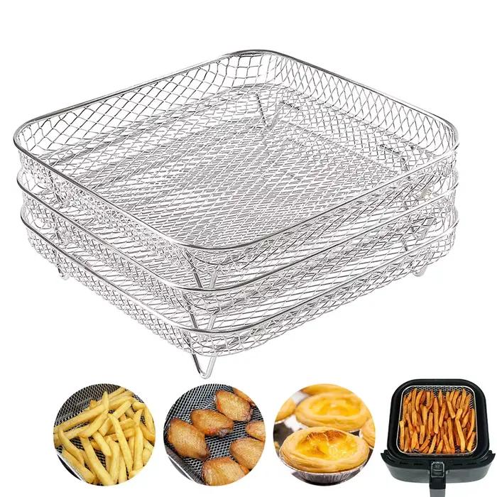 Mir carré en acier inoxydable pour friteuse à air