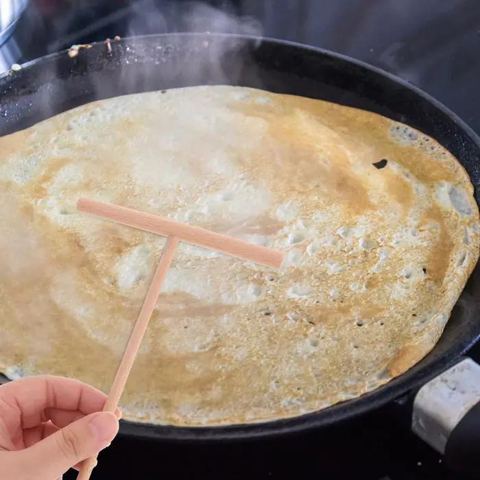Ustensiles de cuisine professionnels épandeur de crêpes spatules en bois hêtre pour crêpes gaufres pancakes occasions spéciales