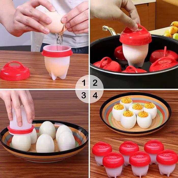 Cuiseur à œufs antiadhésif en Silicone