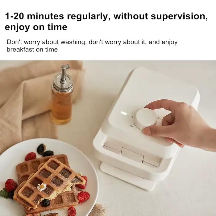 Machine à sandwich et gaufrier 2-en-1 compacte pour le petit-déjeuner à domicile