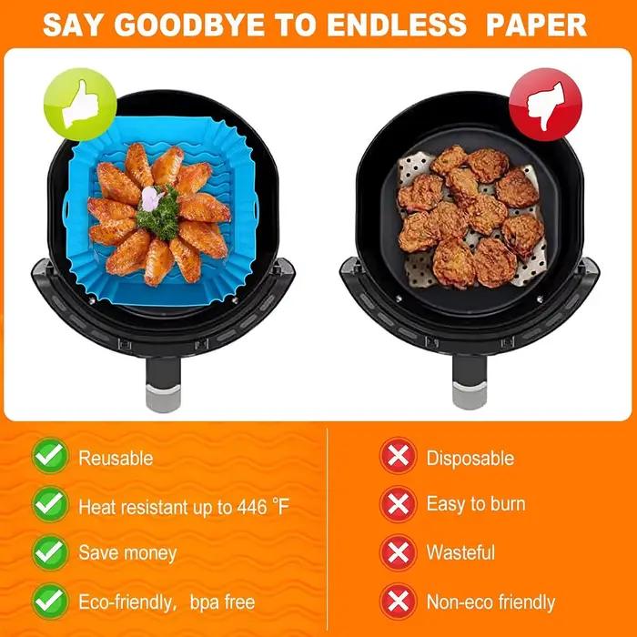 Pot de revêtement en Silicone pour friteuse à Air