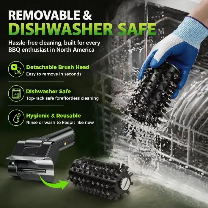 Brosse de nettoyage électrique portable pour barbecue