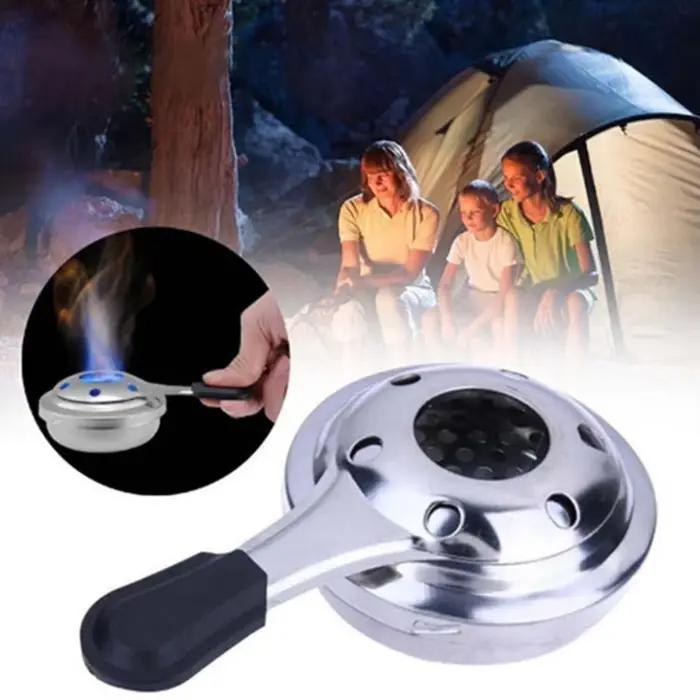 Réchaud à fondue en acier inoxydable pour les amateurs de plein air ayant besoin de réchauffer le chocolat et le fromage pendant le camping