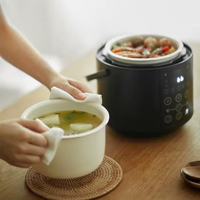Mini cuiseur à riz avec revêtement en céramique