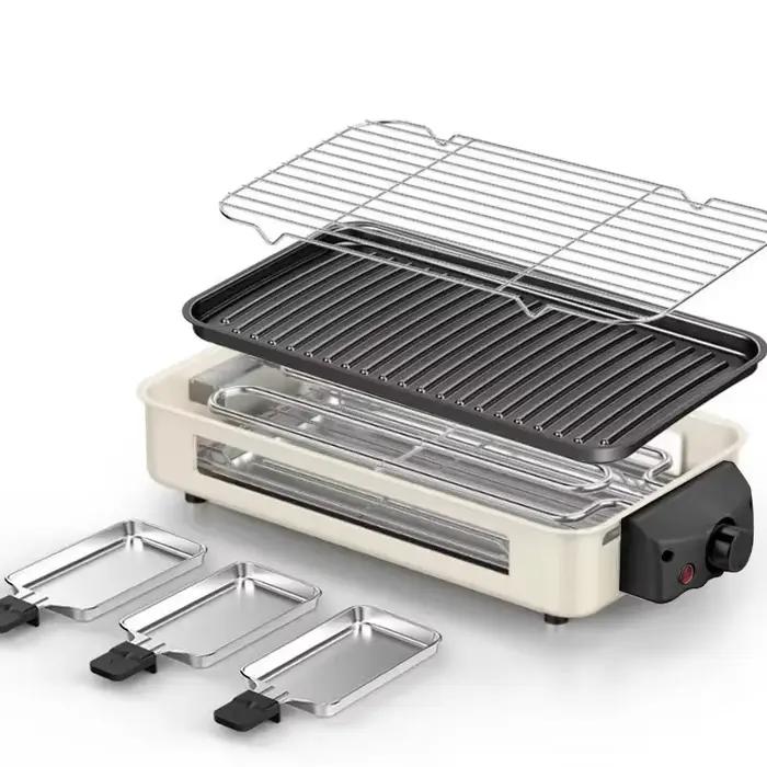 Grand poêle à barbecue électrique multifonction détachable