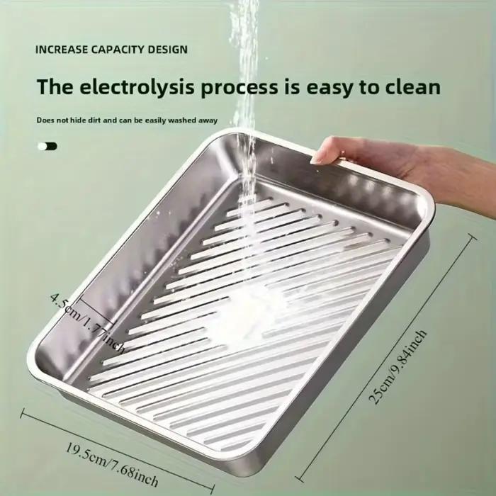 Plateaux de cuisson professionnels en acier inoxydable! 3 pièces avec couvercles – Antiadhésif et facile à nettoyer. Parfait pour rôtir des légumes/carne. Grade maison et restaurant