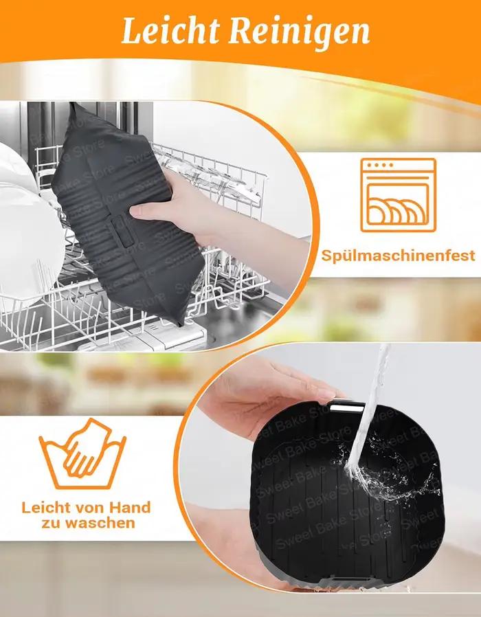 Ensemble de Moules de Cuisson en Silicone pour Friteuse à Air Cosori Turbo Tower Pro et Smart Double Pile Occasions Familiales et Spéciales