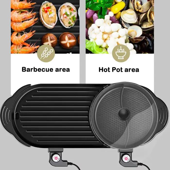 Poêle à Barbecue électrique 2 en 1
