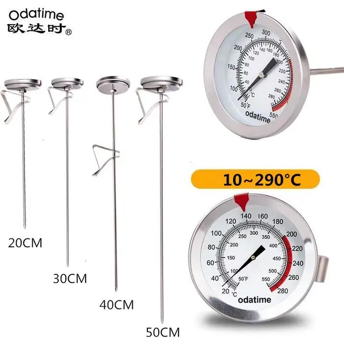 Odatime Thermomètre Cuisine BBQ Four à Viande Sonde de Température Aliments Cuisson Clip Réglable Robuste et Précis Pour Toutes Occasions Culinaires