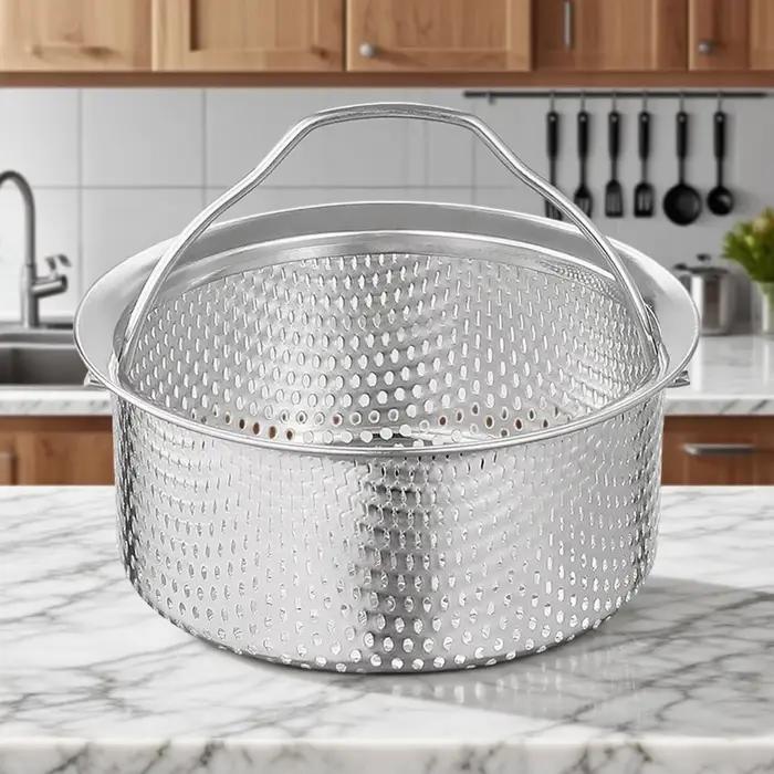Panier à vapeur alimentaire en acier inoxydable 304
