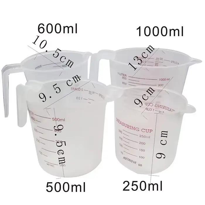Tasses et cuillères doseuses en silicone 250/500/1000 ml