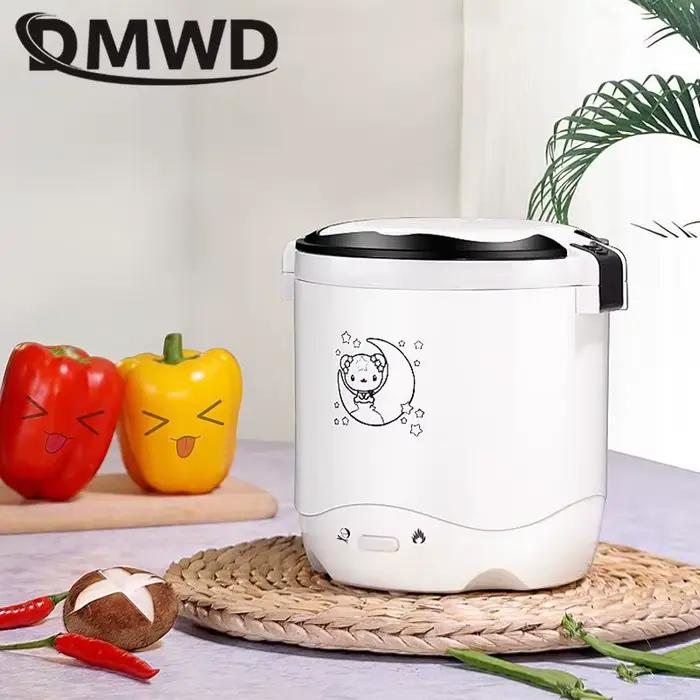 Cuiseur à riz électrique 1,2 L, 2 couches, chauffe-plats, isolation automatique, pot de cuisson pour nouilles et ramen, boîte à lunch portable, bureau, dortoir