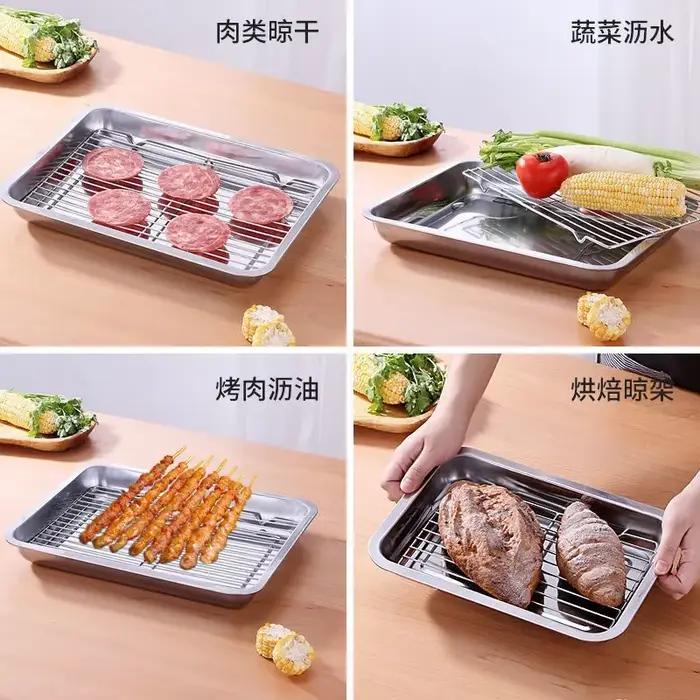 Plateau de cuisson avec support de refroidissement amovible