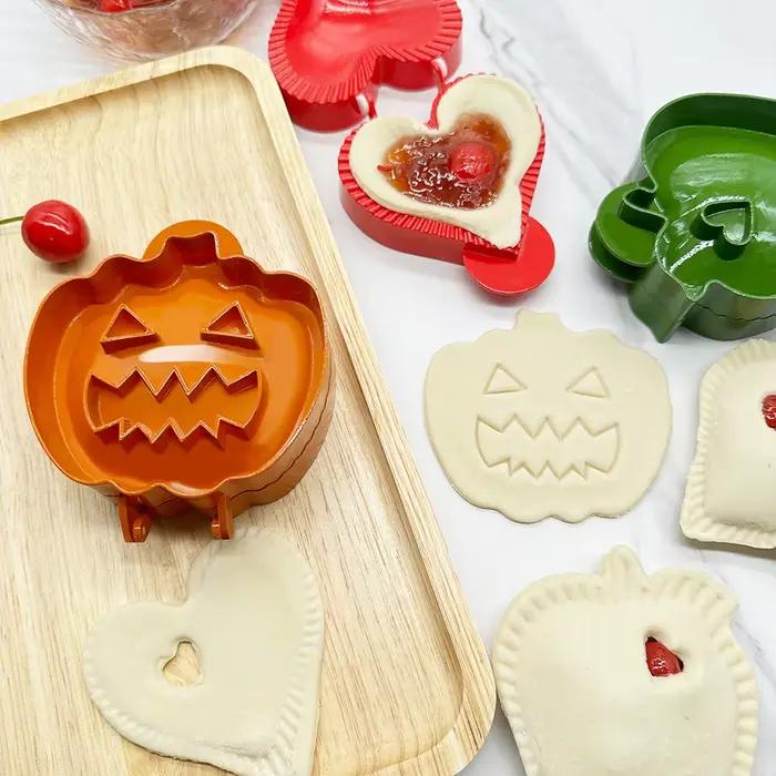 Ensemble de moules à tarte d'automne, mini presse à pâte, outils de moule à tarte, citrouilles, pommes, Halloween, Noël, moules exécutifs pour la cuisine pour la maison et les fêtes
