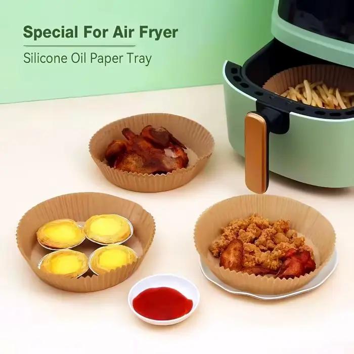 Papiers de cuisson jetables pour friteuse à air - 100 pièces