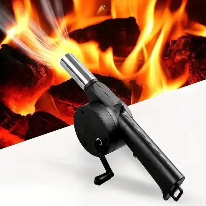 Ventilateur de Barbecue souffleur d'air démarreur de feu rapide manivelle manuelle Portable pour pique-nique en plein