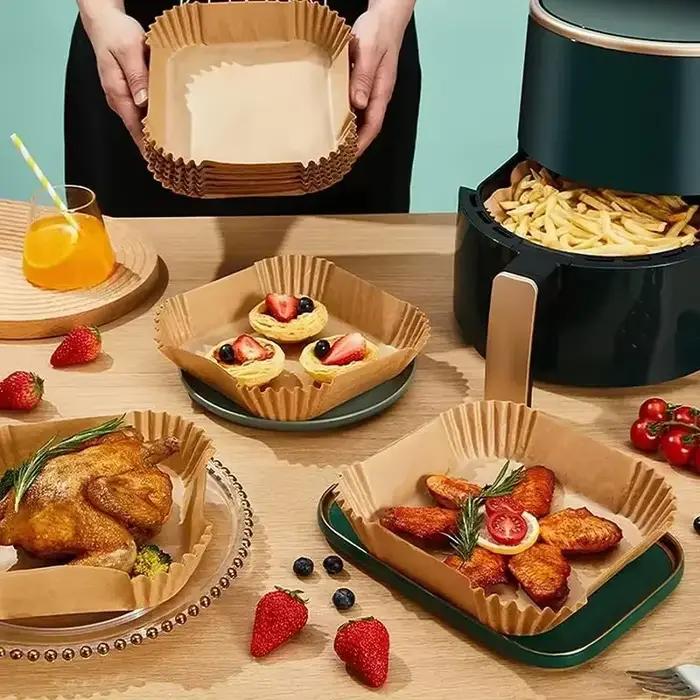 50 paquets de papier antiadhésif pour friteuse à air