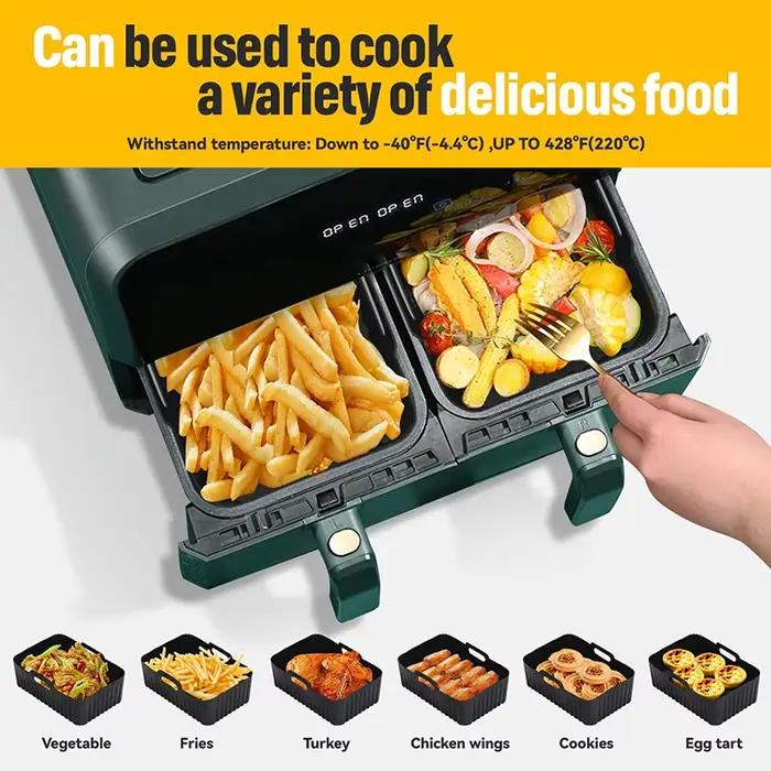 Moules de doublure en silicone pour friteuse à air